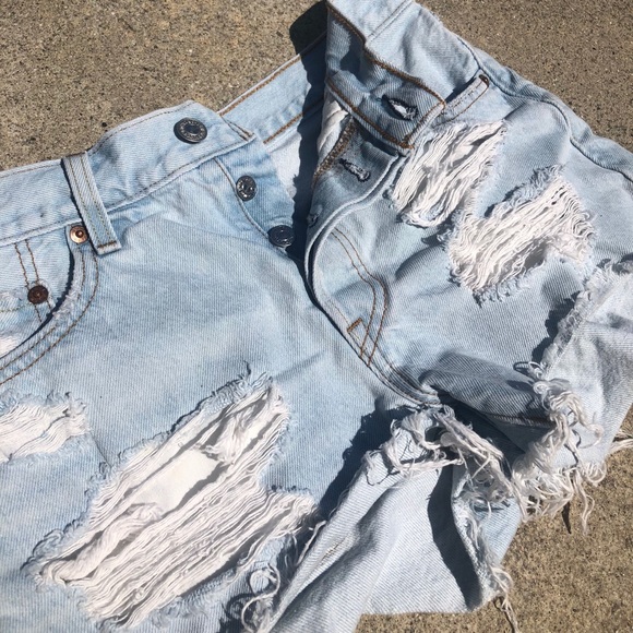 #Vintage #Levi #High Waist Denim Jean Shorts - Picture 3 of 5